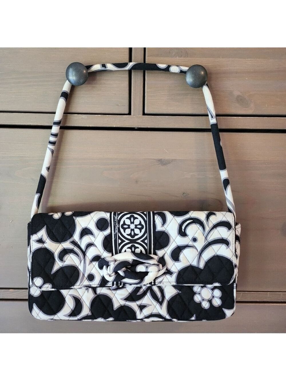 Vera Bradley Quited Shoulder Bag Black & White